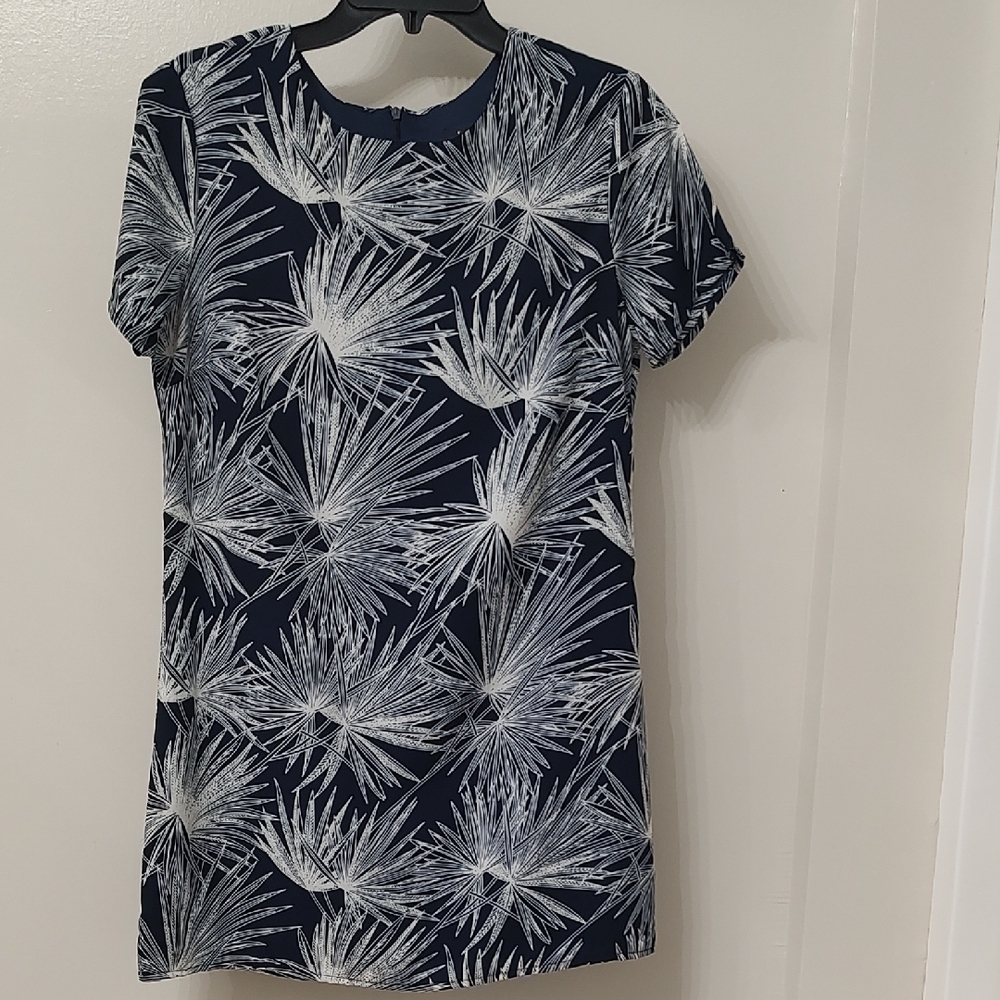 Lulu's Navy and White Tropical Mini Dress